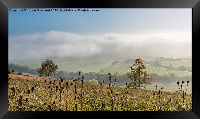  Foggy View from Holly Hill Framed Print by James Rowland