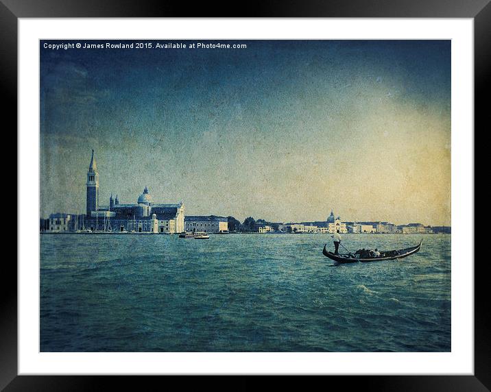 Lone Gondola Framed Mounted Print by James Rowland