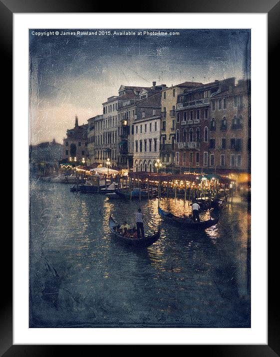 Rialto at night Framed Mounted Print by James Rowland