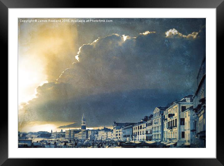 Venice Storm Framed Mounted Print by James Rowland