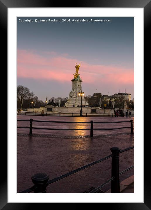 Queen Victoria Memorial  Framed Mounted Print by James Rowland