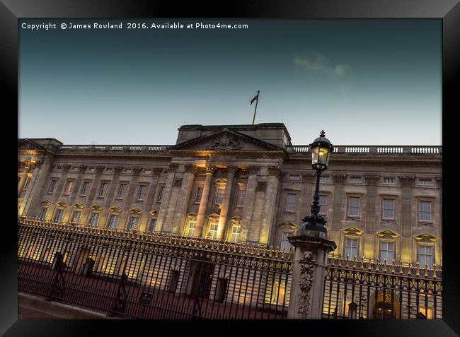 Buckingham Palace, London Framed Print by James Rowland