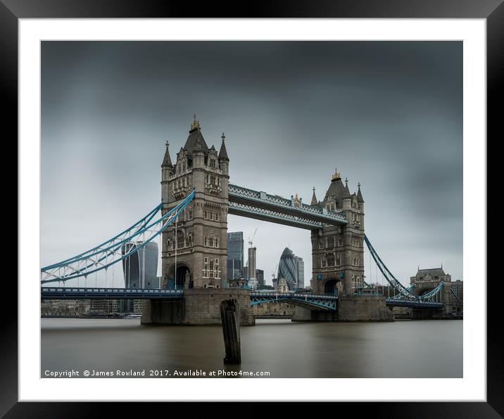 Tower Bridge Framed Mounted Print by James Rowland