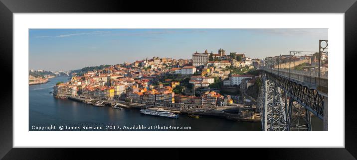 Porto Panorama Framed Mounted Print by James Rowland