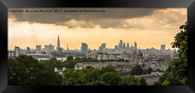 Greenwich View Framed Print by James Rowland
