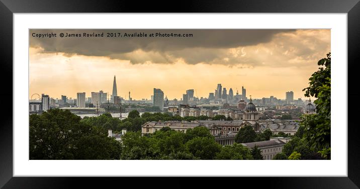 Greenwich View Framed Mounted Print by James Rowland