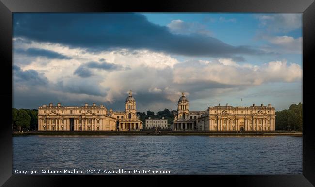 The Old Royal Naval College, Greenwich Framed Print by James Rowland