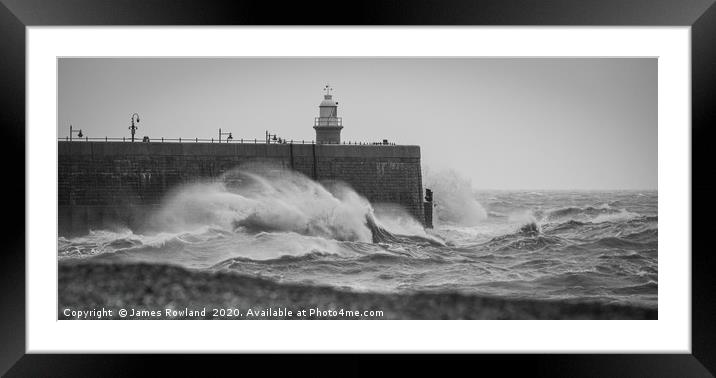 Folkestone Harbour Wall Framed Mounted Print by James Rowland