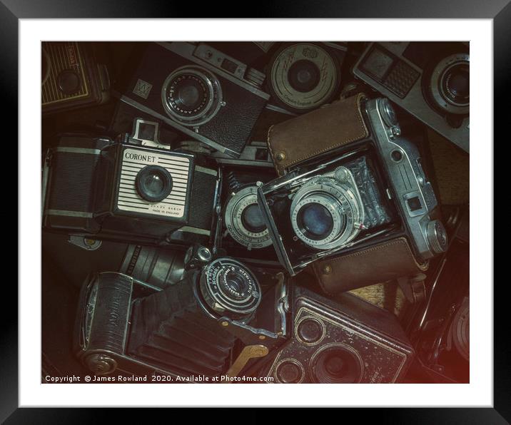 Where Old Cameras Go To Die Framed Mounted Print by James Rowland