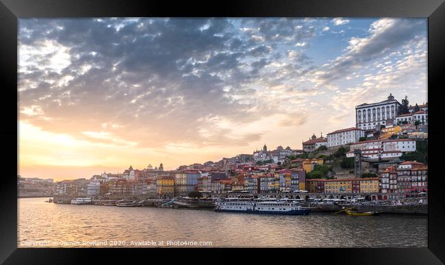 Porto Dusk Framed Print by James Rowland
