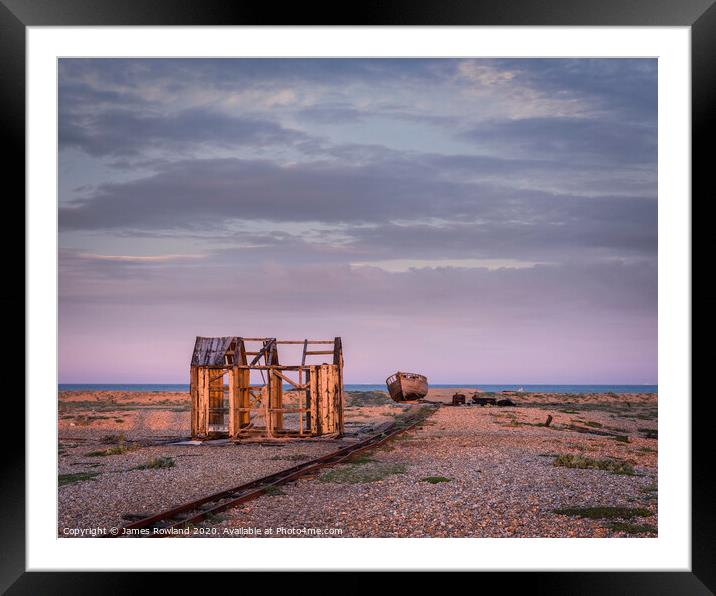Dungeness Dusk Framed Mounted Print by James Rowland