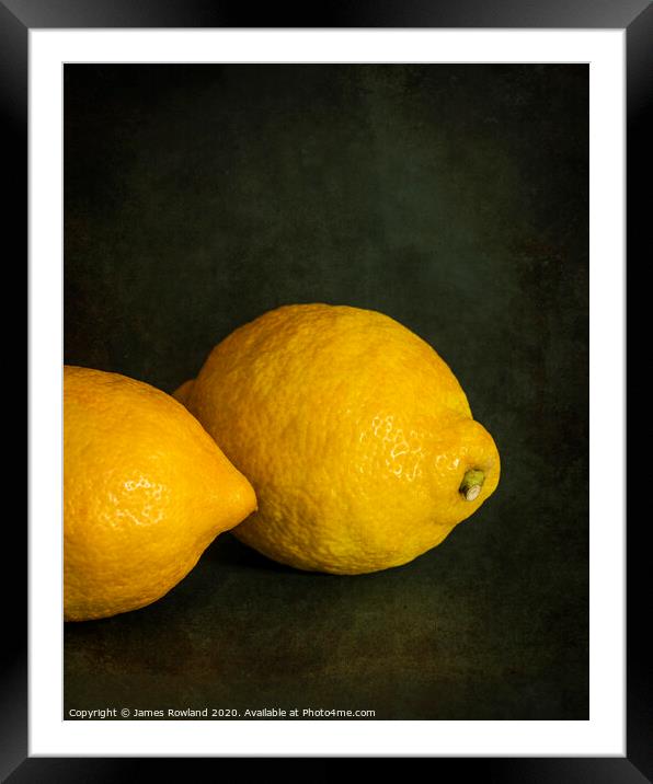 Lemon Kiss Framed Mounted Print by James Rowland