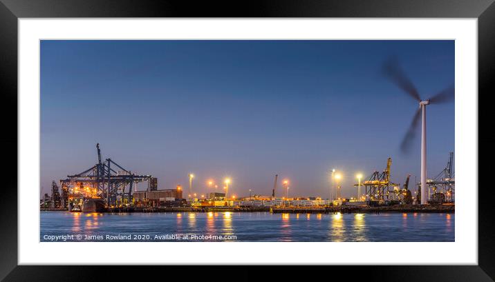 Tilbury Container Port Framed Mounted Print by James Rowland