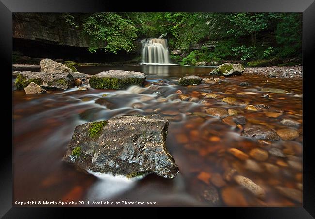 Rocks and Water. Framed Print by Martin Appleby
