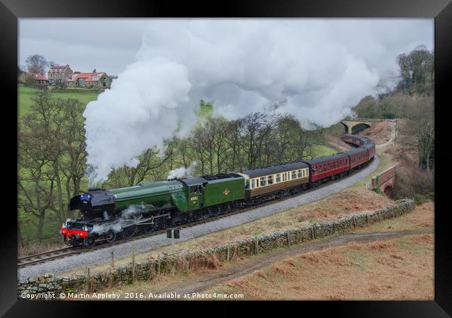 60103. The Flying Scotsman atDarholme. Framed Print by Martin Appleby