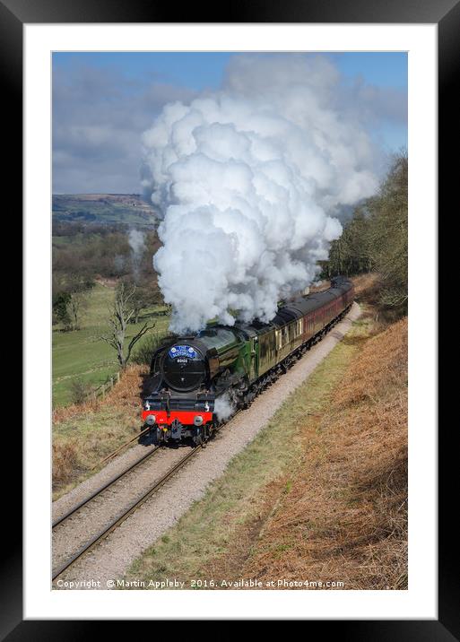 60103. The Flying Scotsman at Green End. Framed Mounted Print by Martin Appleby