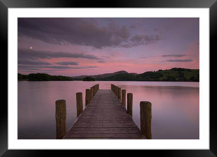 Sunrise at Rigg Wood Jetty, Coniston. Framed Mounted Print by Martin Appleby
