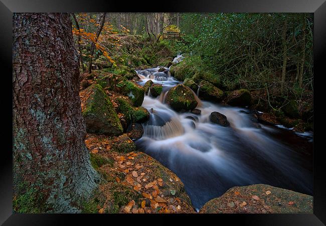 Woodland Waterfall. Wyming Brook. Framed Print by Martin Appleby