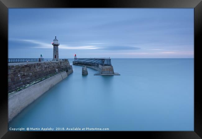 Whitby Pier Framed Print by Martin Appleby