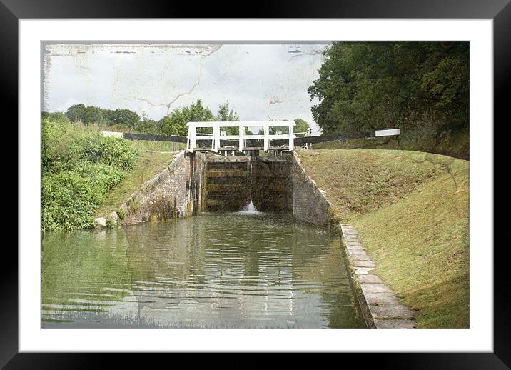 Cane Hill Locks  Old Texture Framed Mounted Print by Dave Windsor