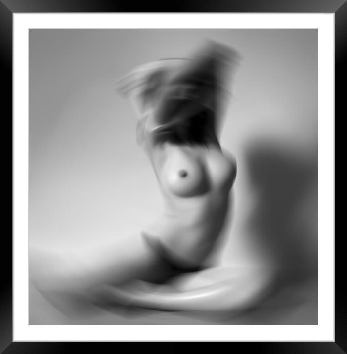 Abstract Nude Framed Mounted Print by Amy Rogers