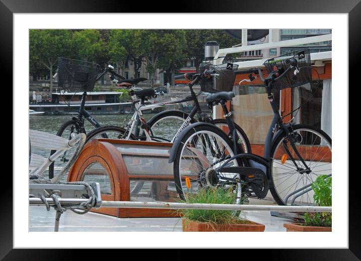 Two Bicycles Framed Mounted Print by Amy Rogers