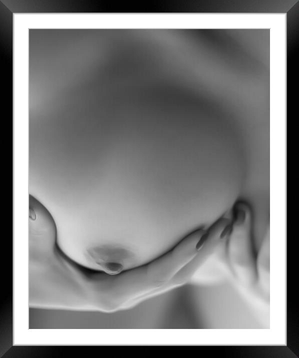 Topless in Black and White Framed Mounted Print by Amy Rogers
