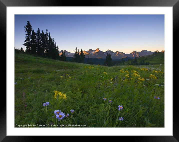 Alpine Dawn Framed Mounted Print by Mike Dawson