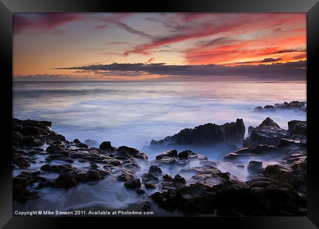 On the Red Rocks Framed Print by Mike Dawson