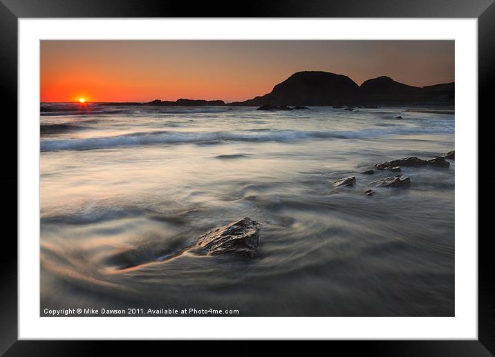 Holding Back the Sea Framed Mounted Print by Mike Dawson