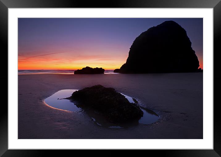 Puddles and Stones Framed Mounted Print by Mike Dawson