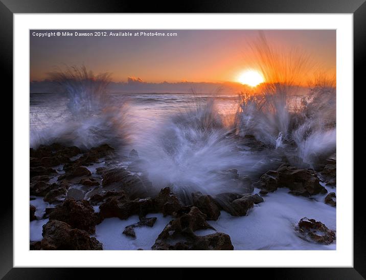 Sunrise Explosion Framed Mounted Print by Mike Dawson