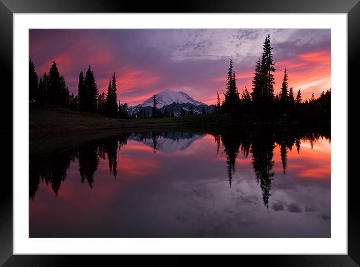 Red Sky at Night  Framed Mounted Print by Mike Dawson