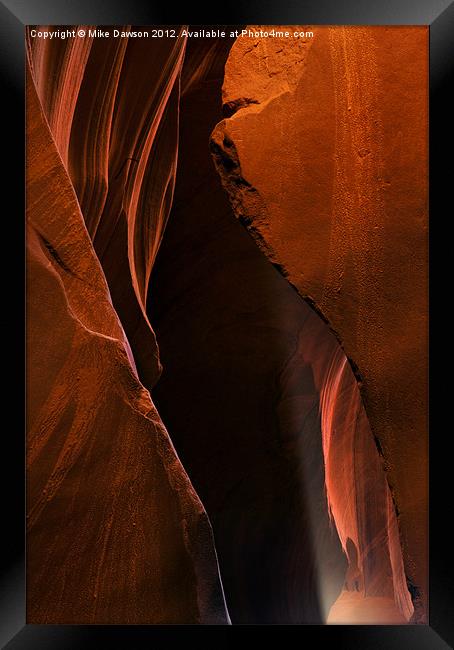 Desert Beam Framed Print by Mike Dawson