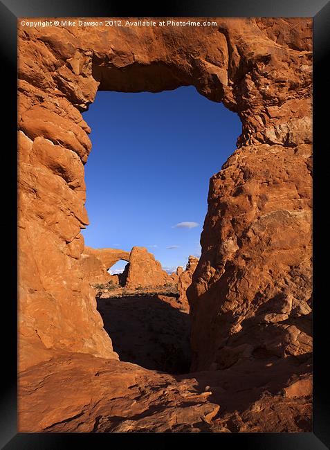 Double Desert Window Framed Print by Mike Dawson