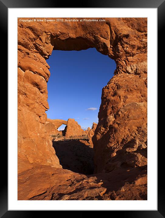 Double Desert Window Framed Mounted Print by Mike Dawson