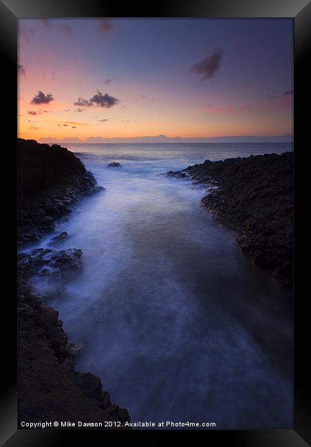 North Shore Sunset Framed Print by Mike Dawson