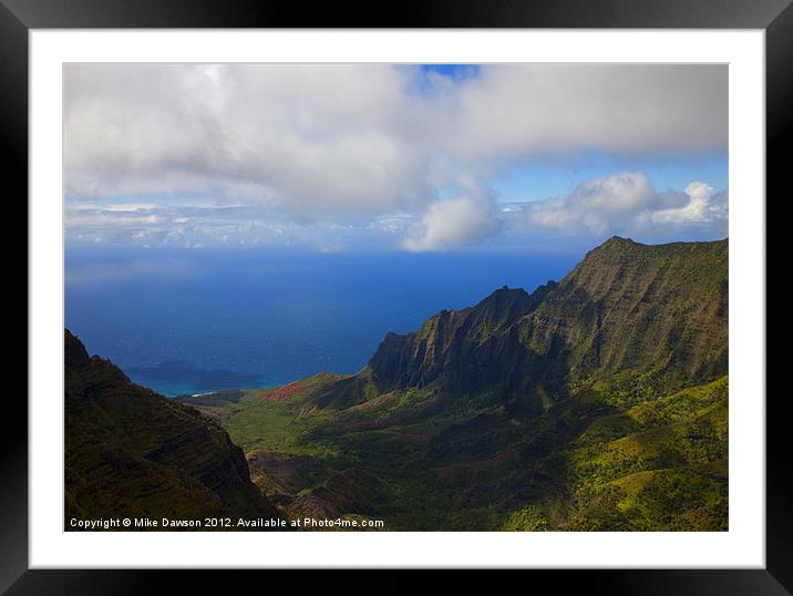 Kalalau Storm Clearing Framed Mounted Print by Mike Dawson