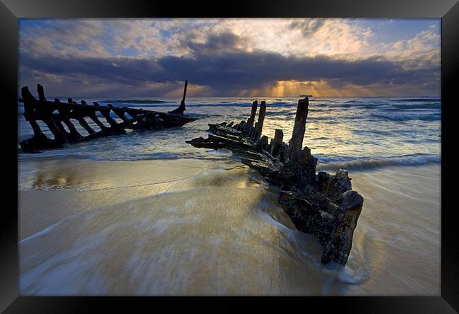 Reclaimed by the Sea  Framed Print by Mike Dawson
