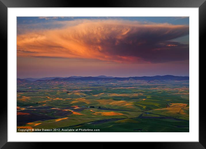 Palouse Storm Framed Mounted Print by Mike Dawson