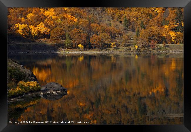 Autumn Reflections Framed Print by Mike Dawson