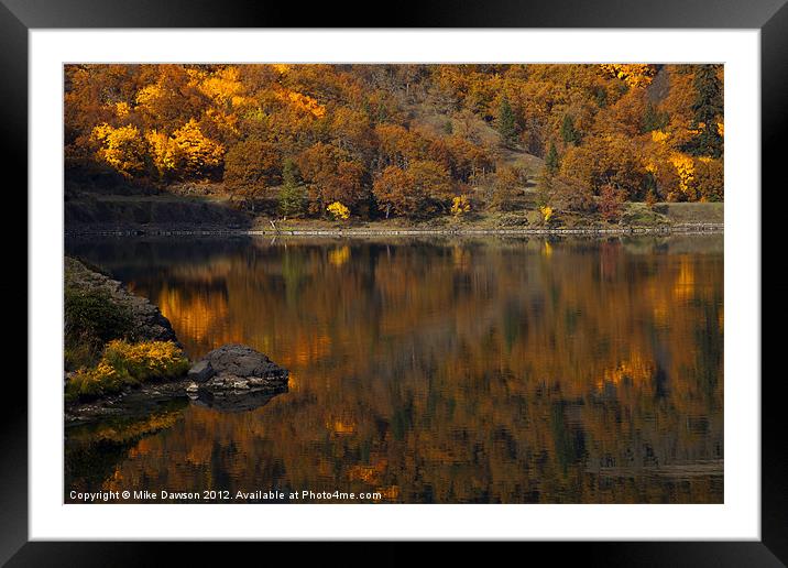 Autumn Reflections Framed Mounted Print by Mike Dawson