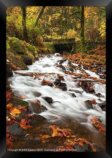 Water under the Bridge Framed Print by Mike Dawson