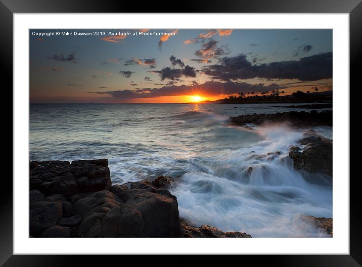 South Shore Waves Framed Mounted Print by Mike Dawson