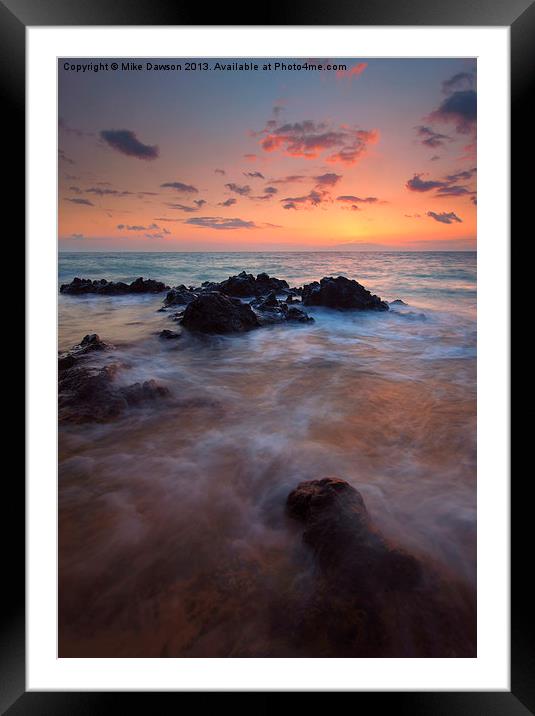 Engulfed by the Sea Framed Mounted Print by Mike Dawson