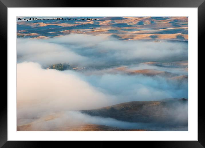 Palouse Morning Mist Framed Mounted Print by Mike Dawson