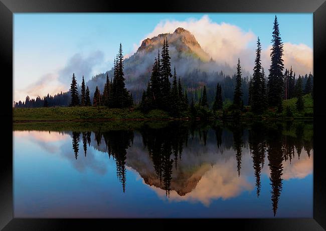 Cascade Mirror Framed Print by Mike Dawson