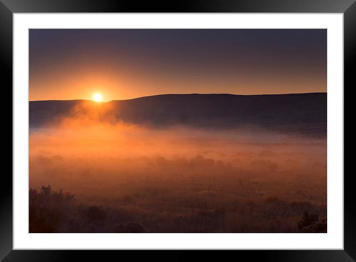 High Desert Morning Mist Framed Mounted Print by Mike Dawson