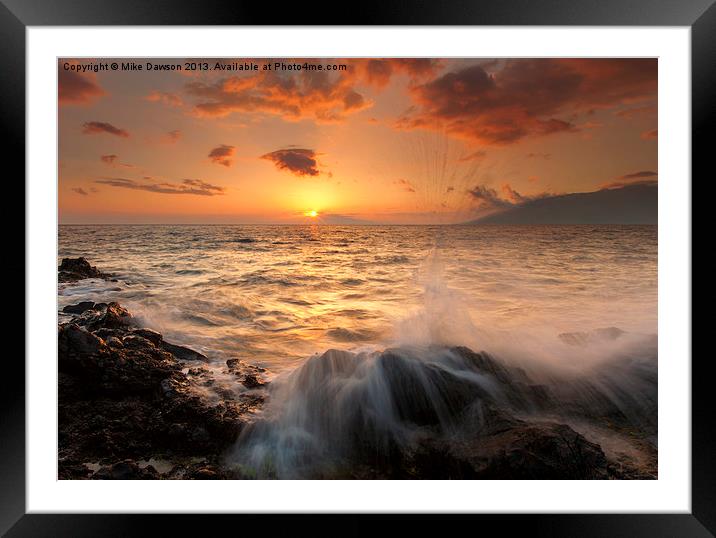 Splash of Paradise Framed Mounted Print by Mike Dawson