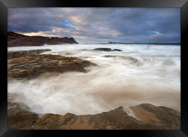 Tempestuous Sea Framed Print by Mike Dawson